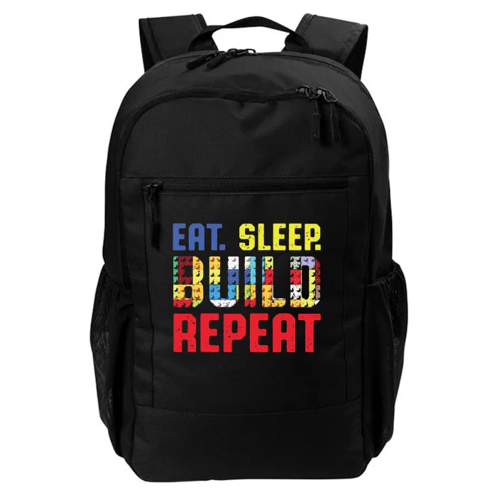 Funny Eat Sleep Build Repeat Building Funny Builders Daily Commute Backpack