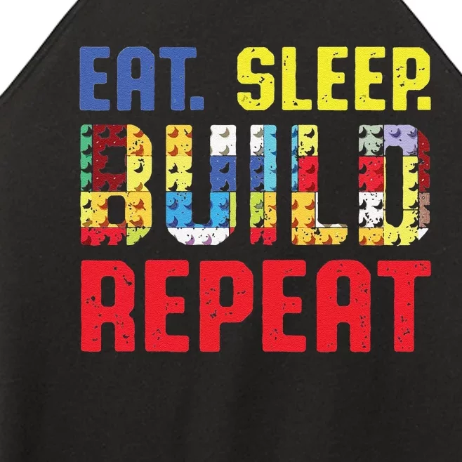 Funny Eat Sleep Build Repeat Building Funny Builders Women’s Perfect Tri Rocker Tank