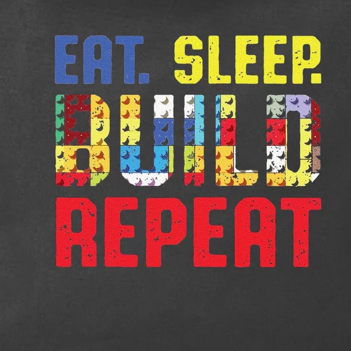 Funny Eat Sleep Build Repeat Building Funny Builders Zip Tote Bag