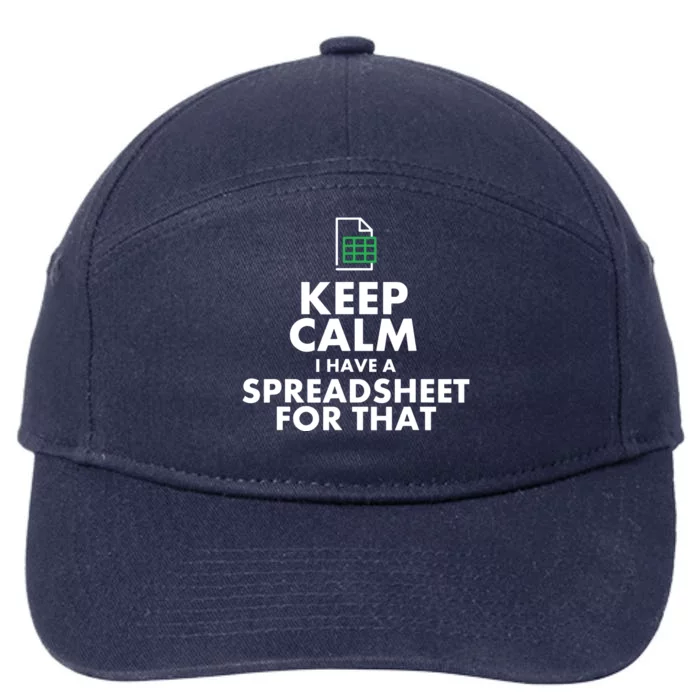 Funny Excel Spreadsheets Lover Gift Accountant Men Women 7-Panel Snapback Hat