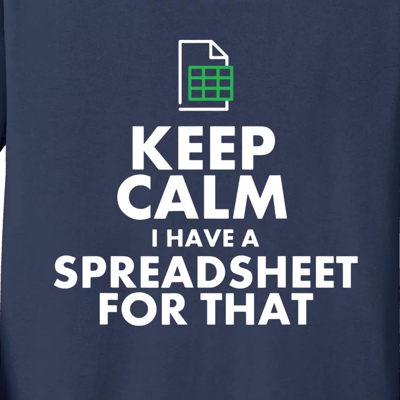 Funny Excel Spreadsheets Lover Gift Accountant Men Women Kids Long Sleeve Shirt