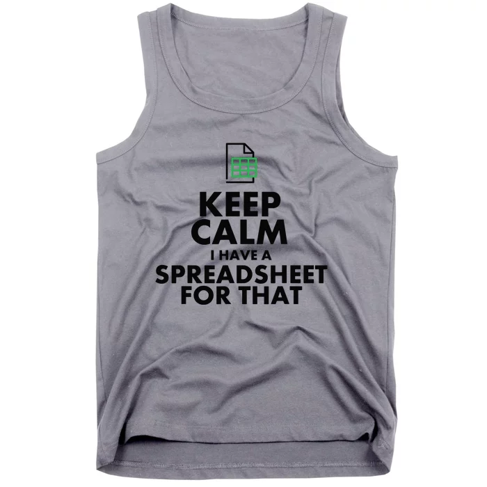 Funny Excel Spreadsheets Lover Gift Accountant Men Women Tank Top