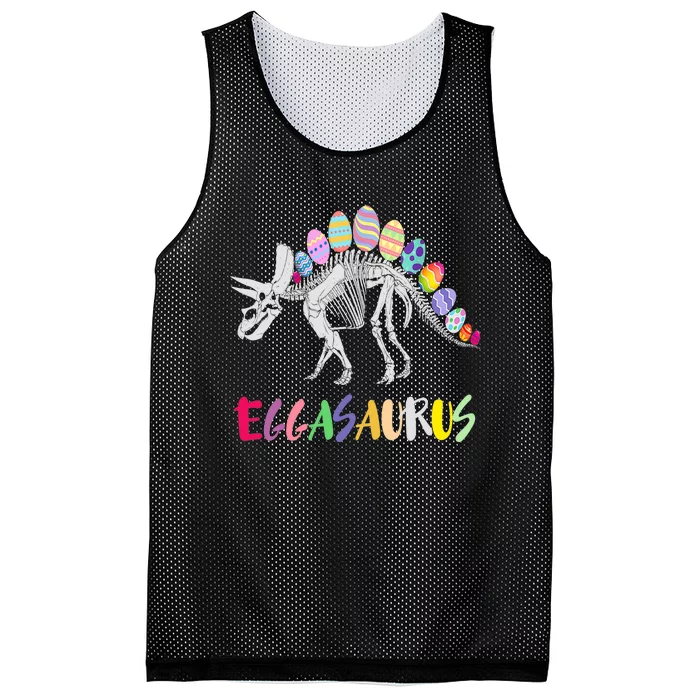 Funny Eggasaurus Stegosaurus Egg Dinosaur Happy Easter Day Mesh Reversible Basketball Jersey Tank