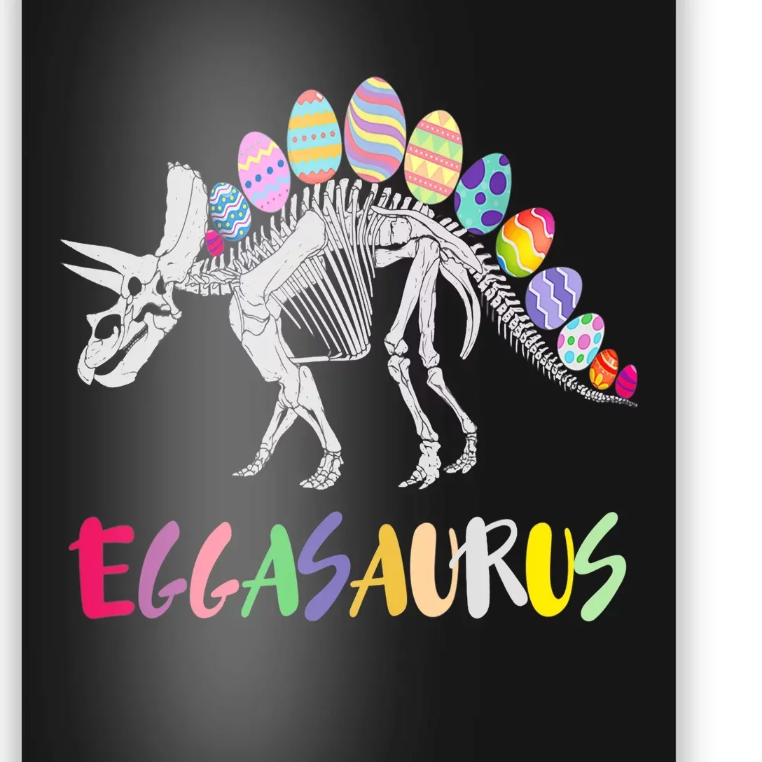 Funny Eggasaurus Stegosaurus Egg Dinosaur Happy Easter Day Poster