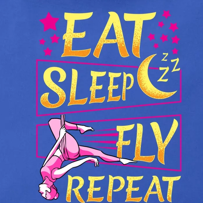 Funny Eat Sleep Fly Repeat Aerial Yoga Silks Gift Zip Tote Bag