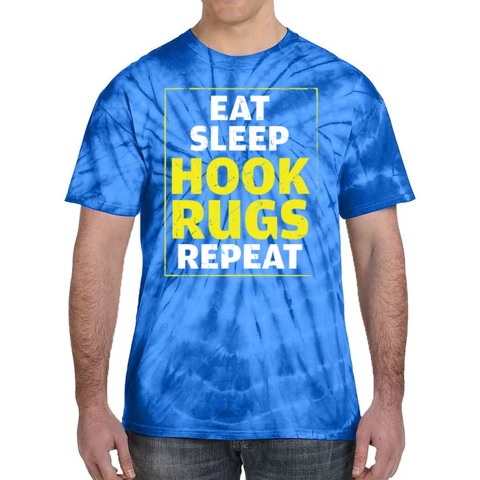 Funny Eat Sleep Hook Rugs Repeat Rug Makers Gift Tie-Dye T-Shirt