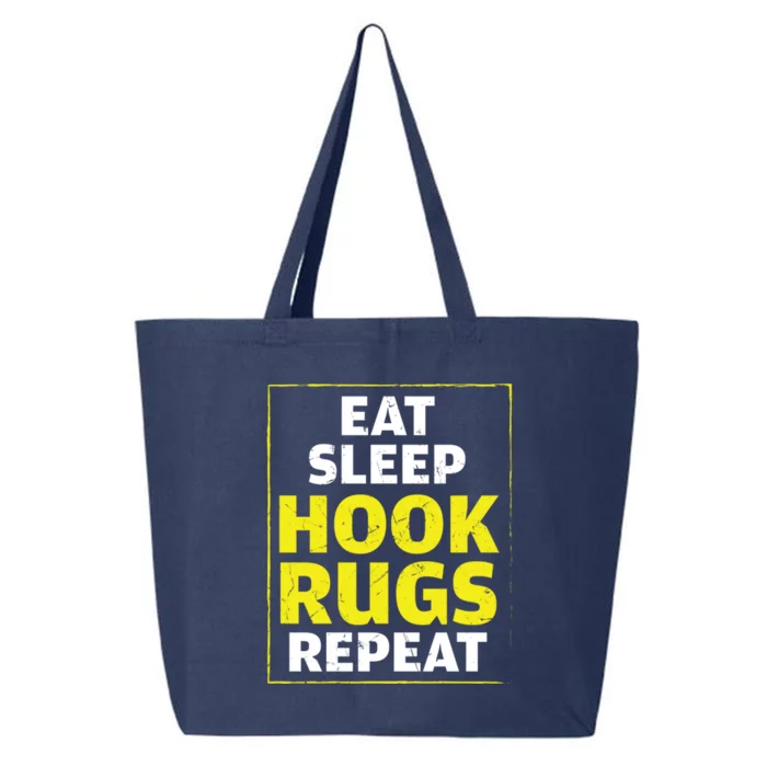 Funny Eat Sleep Hook Rugs Repeat Rug Makers Gift 25L Jumbo Tote