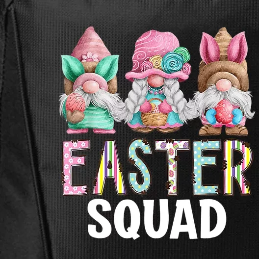 Funny Easter Squad Bunny Gnome Spring Hippie Eggs Easter Day City Backpack