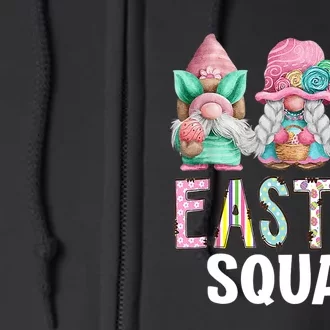 Funny Easter Squad Bunny Gnome Spring Hippie Eggs Easter Day Full Zip Hoodie