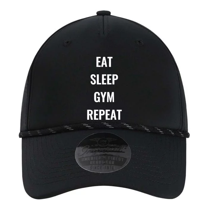 Funny Eat Sleep Gym Repeat Gym Goer Workout Lover Gift Performance The Dyno Cap