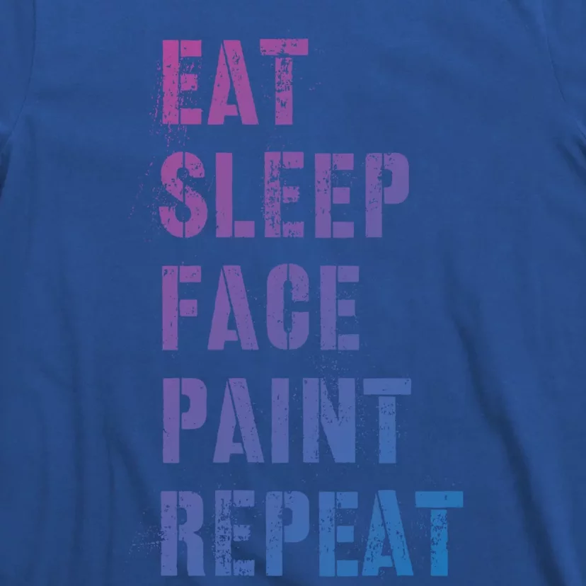 Funny Eat Sleep Face Paint Repeat Halloween Painting Artist Gift T-Shirt