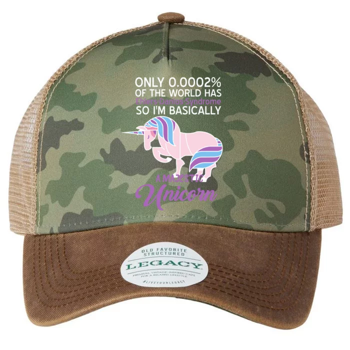 Funny Ehlersgiftdanlos Syndrome Awareness Unicorn Lover Humor Gift Legacy Tie Dye Trucker Hat