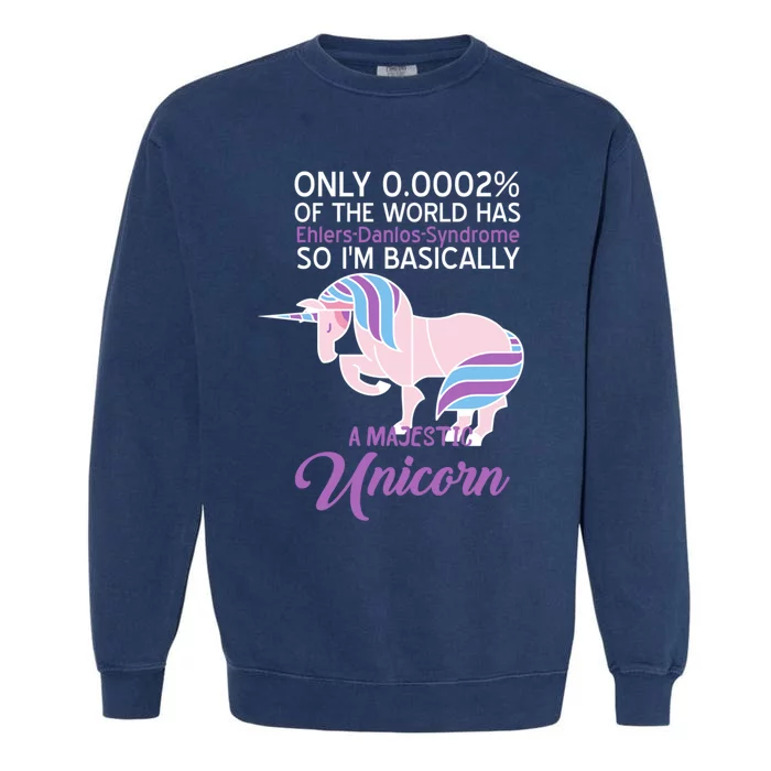 Funny Ehlersgiftdanlos Syndrome Awareness Unicorn Lover Humor Gift Garment-Dyed Sweatshirt