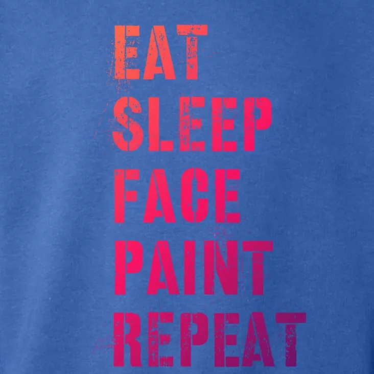 Funny Eat Sleep Face Paint Repeat Halloween Painting Artist Gift Toddler Hoodie