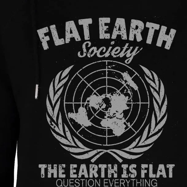 Flat Earth Society Womens Funnel Neck Pullover Hood