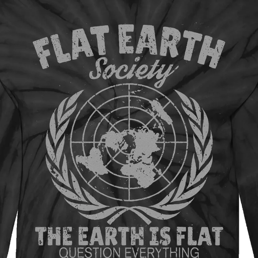 Flat Earth Society Tie-Dye Long Sleeve Shirt