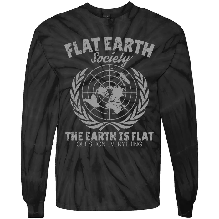 Flat Earth Society Tie-Dye Long Sleeve Shirt