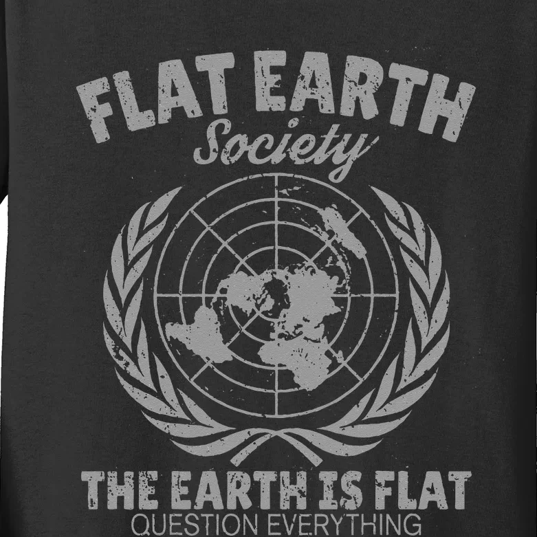 Flat Earth Society Kids Long Sleeve Shirt