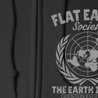 Flat Earth Society Full Zip Hoodie