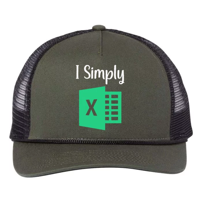 Funny Excel Spreadsheet Gift I Simply Excel Retro Rope Trucker Hat Cap