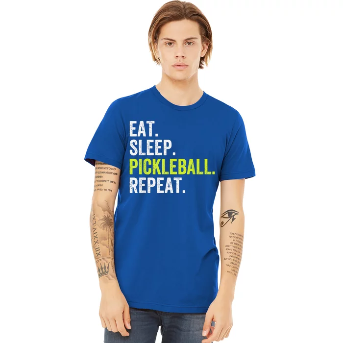 Funny Eat Sleep Pickleball Repeat Player Premium T-Shirt