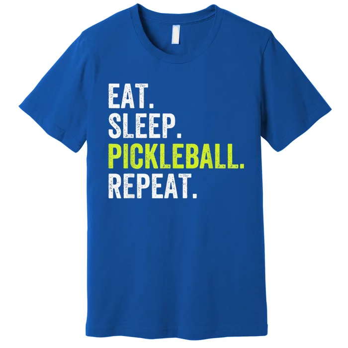 Funny Eat Sleep Pickleball Repeat Player Premium T-Shirt