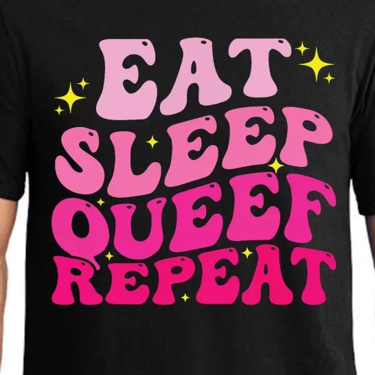 Funny Eat Sleep Queef Repeat Inappropriate Queefing Joke Pajama Set