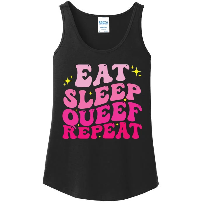 Funny Eat Sleep Queef Repeat Inappropriate Queefing Joke Ladies Essential Tank