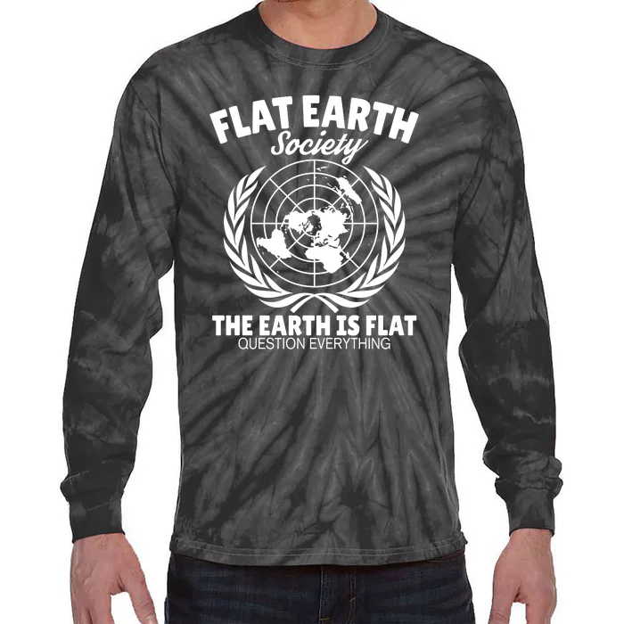 Flat Earth Society Flat Earther Tie-Dye Long Sleeve Shirt