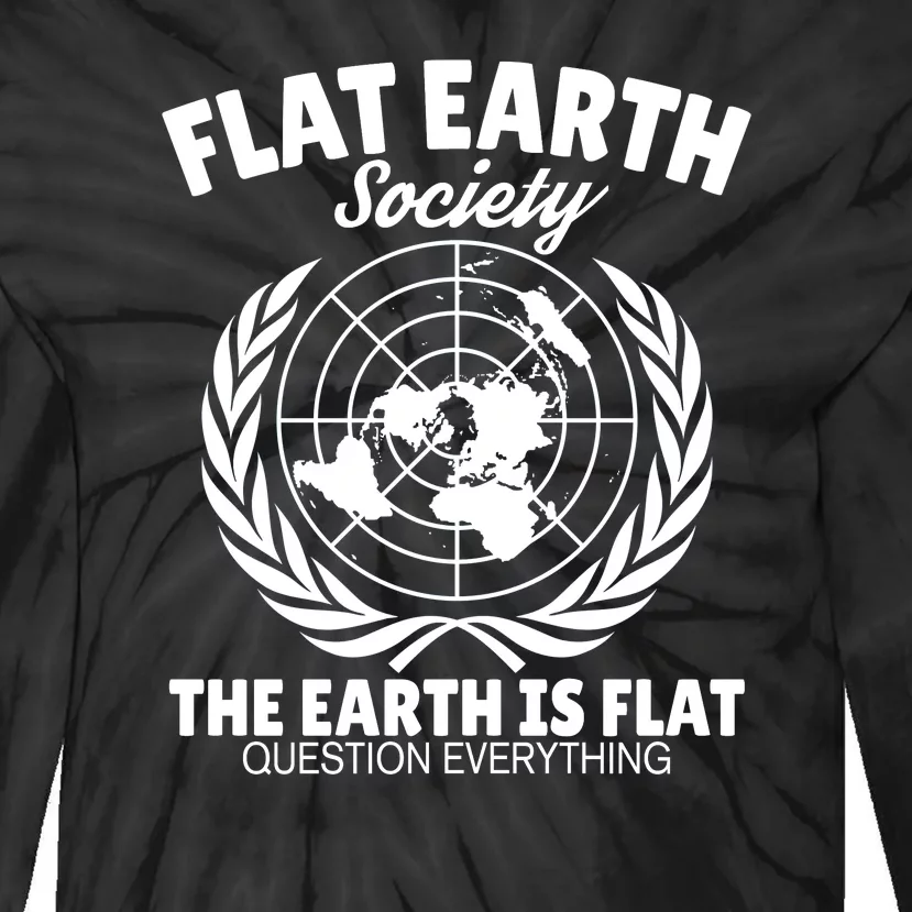 Flat Earth Society Flat Earther Tie-Dye Long Sleeve Shirt