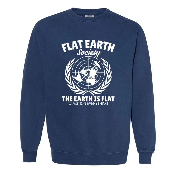 Flat Earth Society Flat Earther Garment-Dyed Sweatshirt