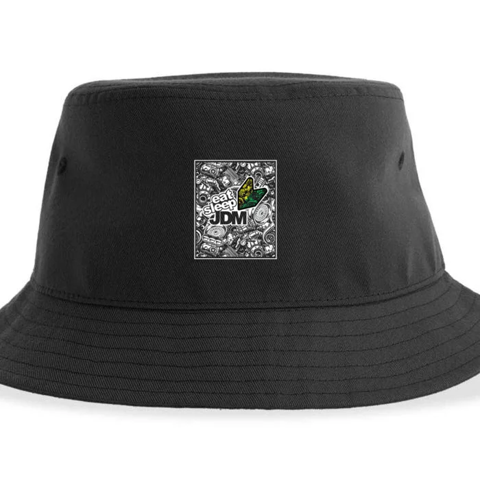 Funny Eat Sleep Jdm Japanese Domestic Market Racing Car Gift Sustainable Bucket Hat