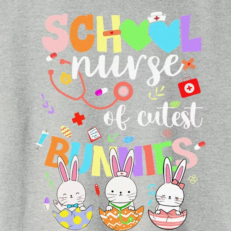 Funny Easter School Nurse Of Cutest Bunnies RN Cute Rabbit Women's Crop Top Tee