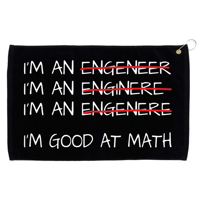 Funny Engineering Shirts Men Women Engineer Im Good At Math Grommeted Golf Towel