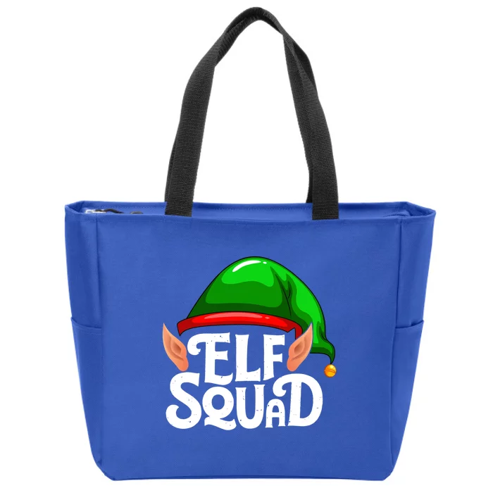 Funny Elf Squad Ugly Christmas Elves Family Matching Pjs Gift Zip Tote Bag