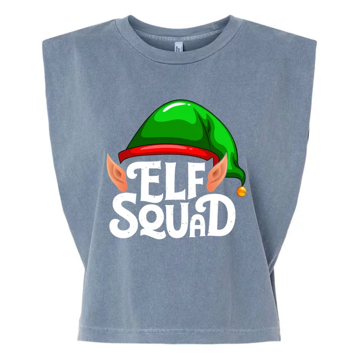 Funny Elf Squad Ugly Christmas Elves Family Matching Pjs Gift Garment-Dyed Women's Muscle Tee