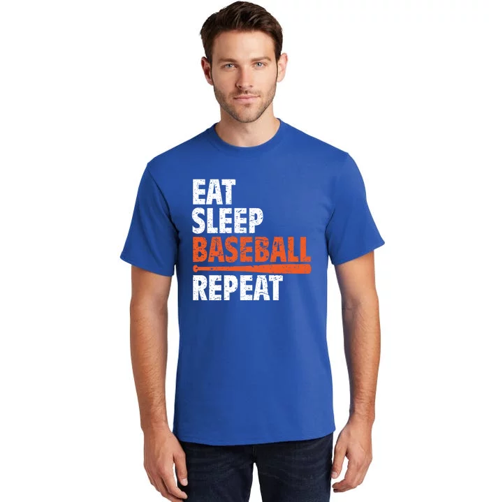 Funny Eat Sleep Baseball Repeat Gift Tall T-Shirt