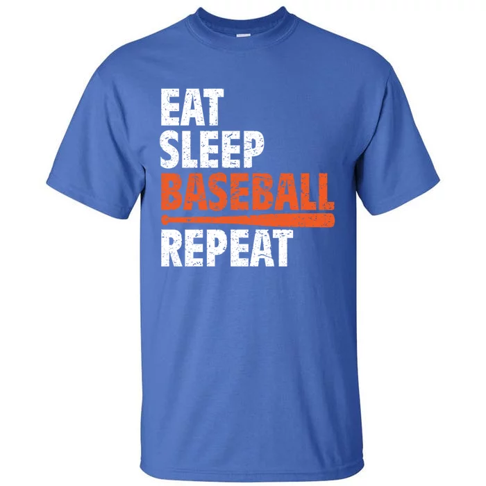 Funny Eat Sleep Baseball Repeat Gift Tall T-Shirt