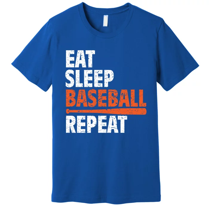 Funny Eat Sleep Baseball Repeat Gift Premium T-Shirt