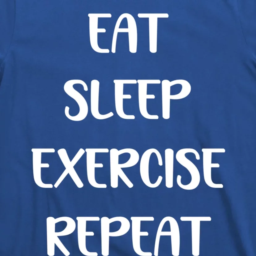 Funny Eat Sleep Exercise Repeat Gym Lover Workout Gift T-Shirt