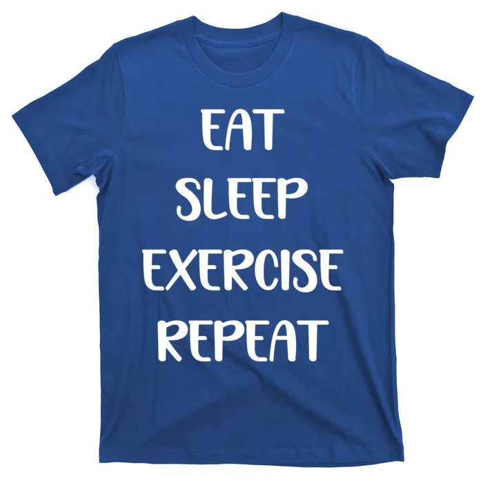 Funny Eat Sleep Exercise Repeat Gym Lover Workout Gift T-Shirt