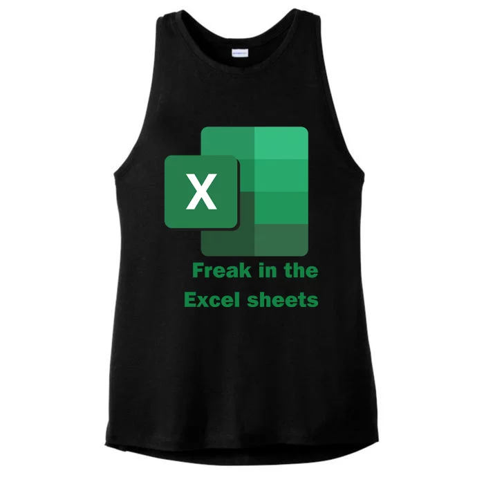 Funny Excel Sheets Freak In The Excel Sheets Ladies Tri-Blend Wicking Tank