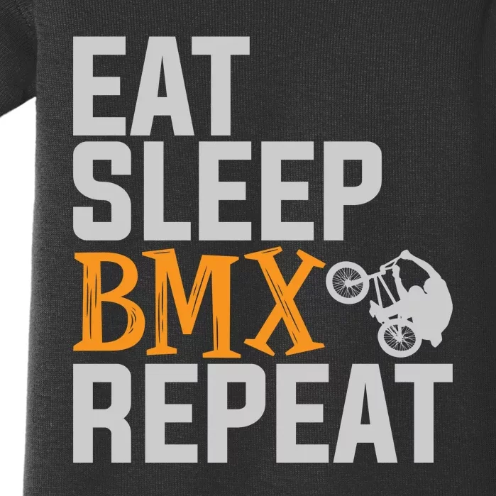 Funny Eat Sleep Bmx Repeat Gift Baby Bodysuit