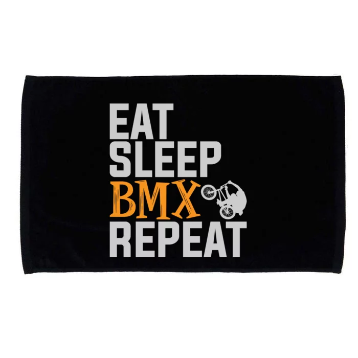 Funny Eat Sleep Bmx Repeat Gift Microfiber Hand Towel