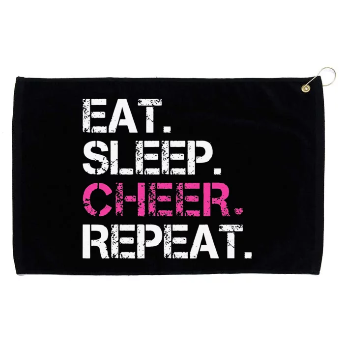 Funny Eat Sleep Cheer Repeat Cheerleading Cheerleader Gifts Grommeted Golf Towel