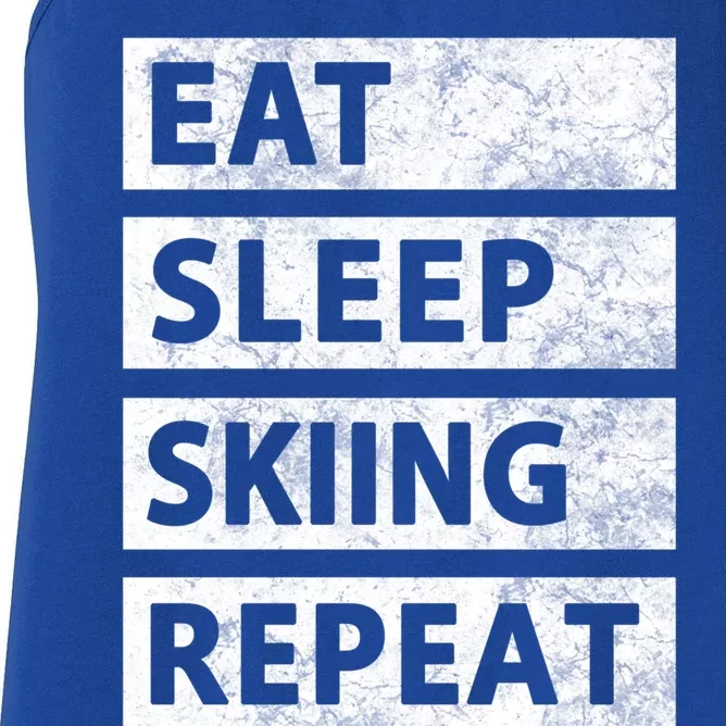 Funny Eat Sleep Skiing Love Skiing Gift Women's Racerback Tank