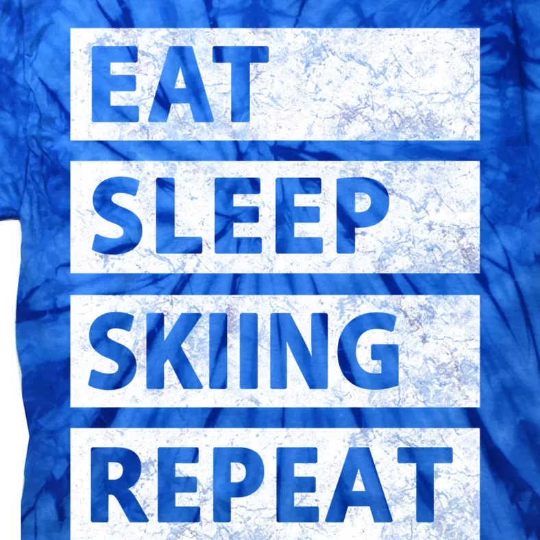 Funny Eat Sleep Skiing Love Skiing Gift Tie-Dye T-Shirt