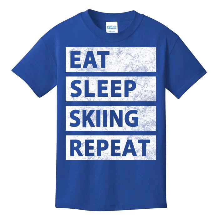 Funny Eat Sleep Skiing Love Skiing Gift Kids T-Shirt