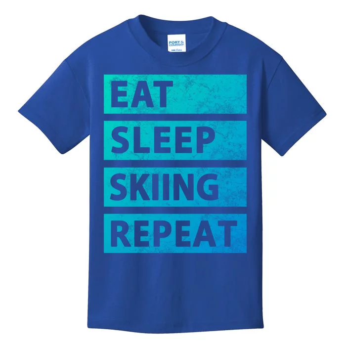 Funny Eat Sleep Skiing Love Skiing Gift Kids T-Shirt