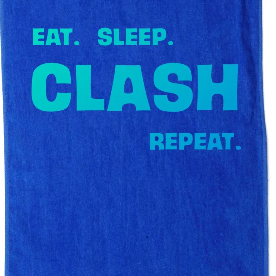 Funny Eat Sleep Clash Repeat Gaming Cool Gift Platinum Collection Golf Towel